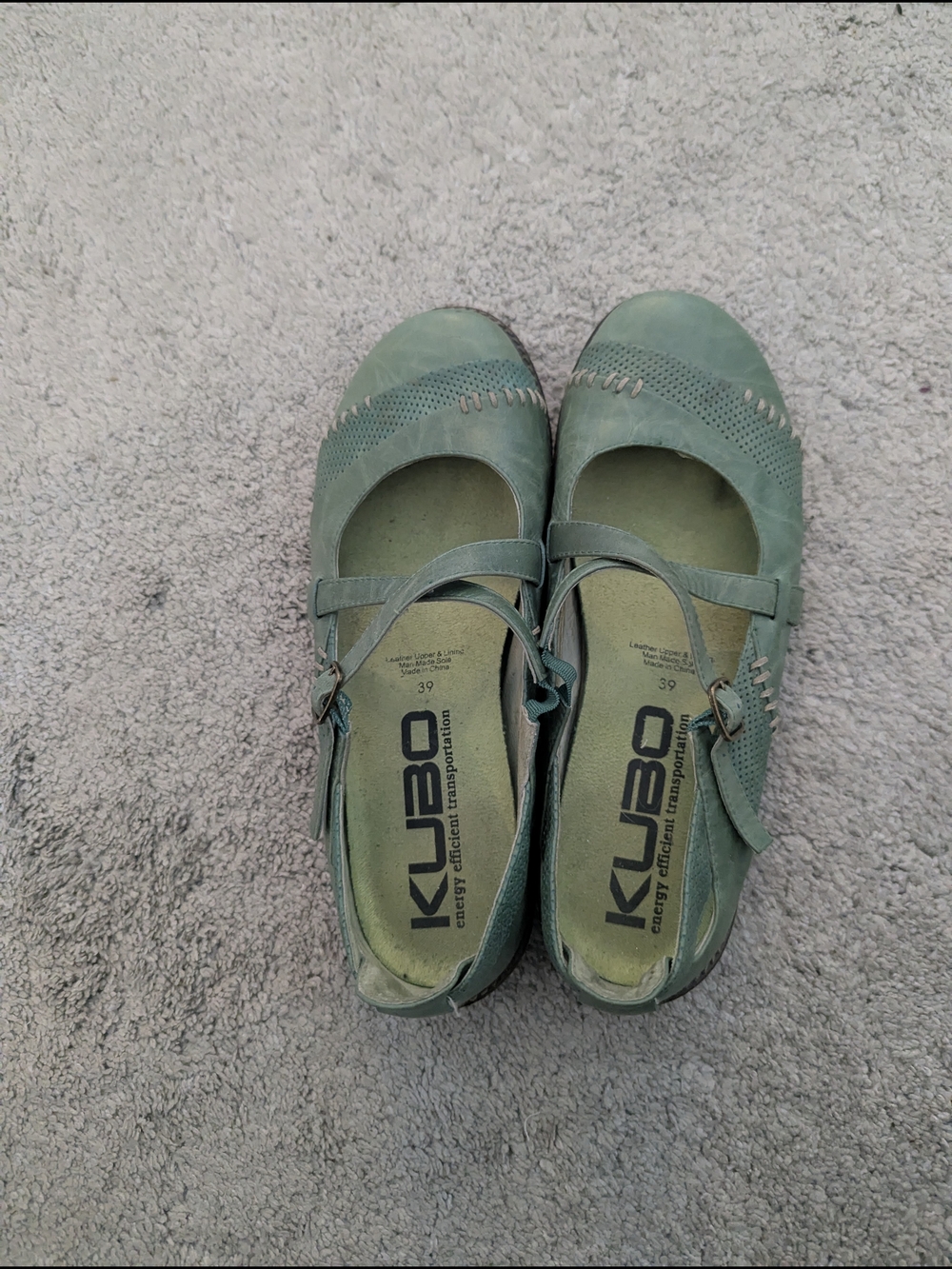 Women's Kubo Mary Jane Flats in Green